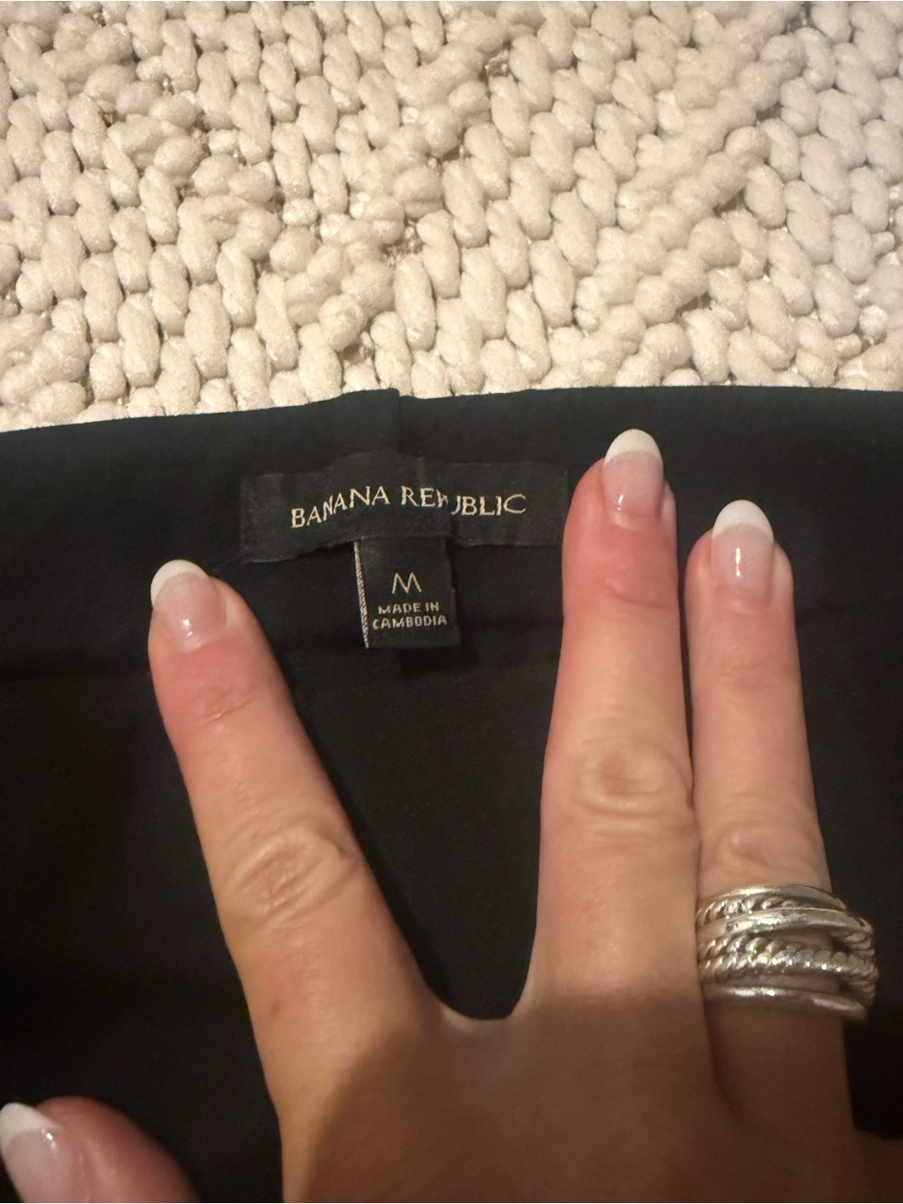 NWOT! Banana Republic Black Ankle Ultra Stretch Straight Leg Pants M - Picture 4 of 5